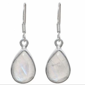 Rainbow Moonstone Sterling Silver Earrings